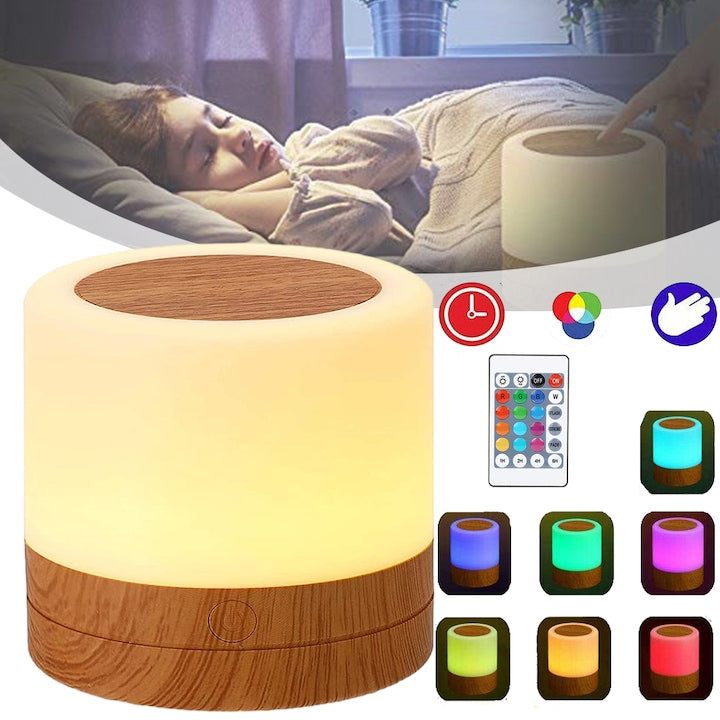 Lampa De Noptiera  Lampa De Veghe Pentru Copii  Lampa De Masa Cu Telecomanda  Lampa De Veghe Cu Intensitate Reglabila Si Schimbare De Culoare  Cu Incarcare Usb Si Control Tactil