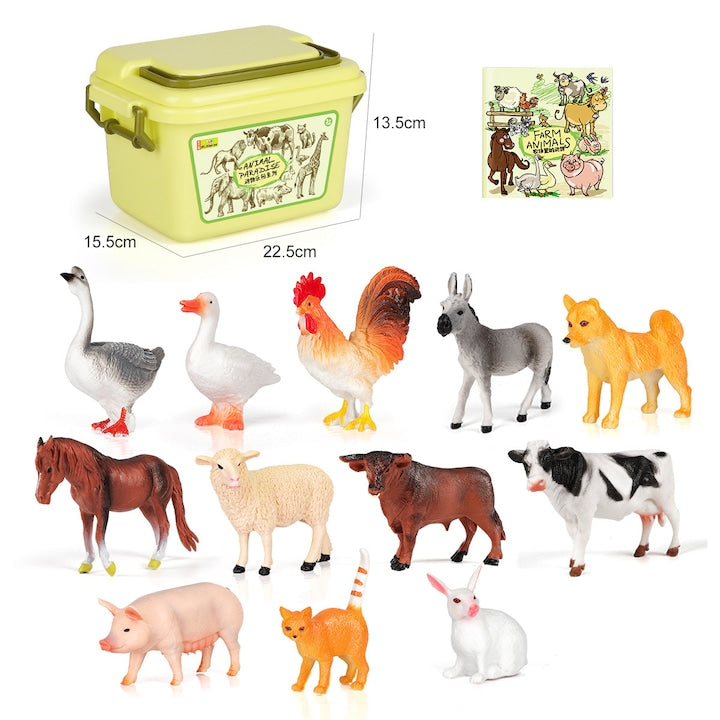Set 12 figurine animale  Plastic  3ani+  Multicolor