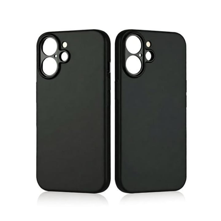 Set 2 Huse pentru iPhone 16 Plus  PsAyl  TPU Soft Touch  Negru  Ultra Slim