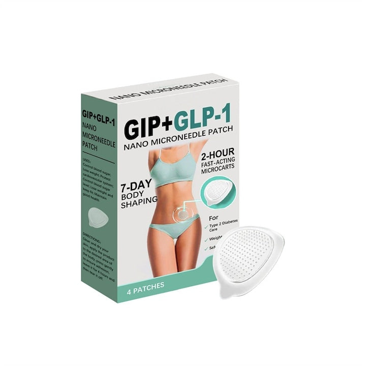 Plasturi pentru ingrijirea corpului  GLP-1 Nano Patch pentru Intarirea Pielii si Modelarea Corpului  imbunatatirea gestionarii greutatii  4 tablete