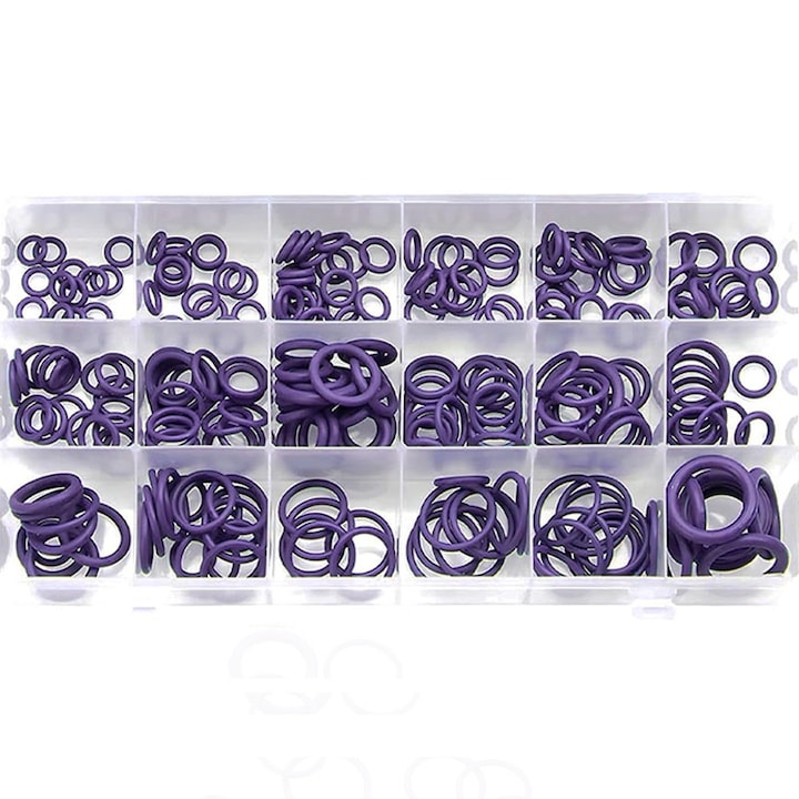Trusa O-ring  270 buc  Rqiurpn  pentru din etansare  aer conditionat  ulei  presiune hidraulica  mov