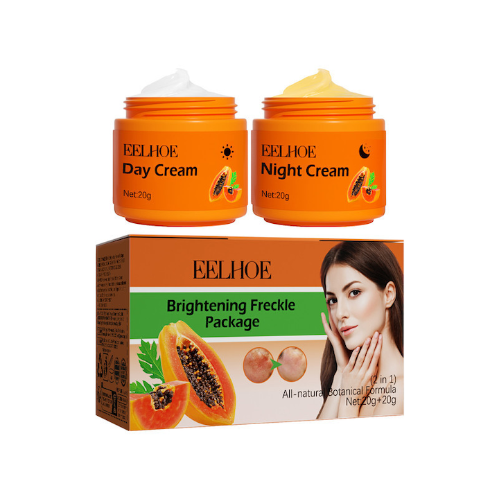 Crema de fata EELHOE  set zi si noapte 20g  imbunatateste luminozitatea  reduce petele pigmentare  hidratare