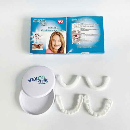Set 2 Piese Fatete Dentare Snap On Smile  Acoperire Dentara  Plastic