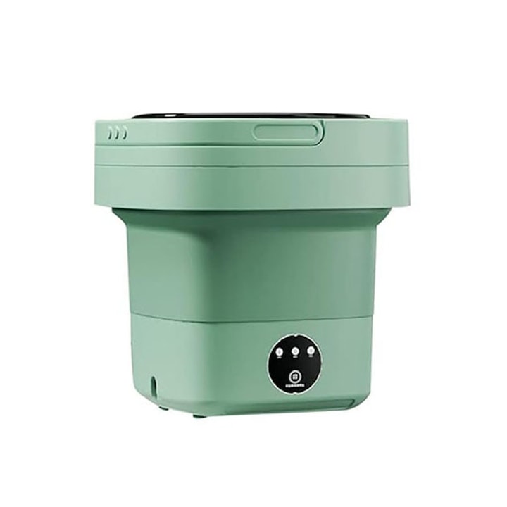 Masina de spalat portabila mica  6L  functie stoarcere  3 programe de spalare  Verde