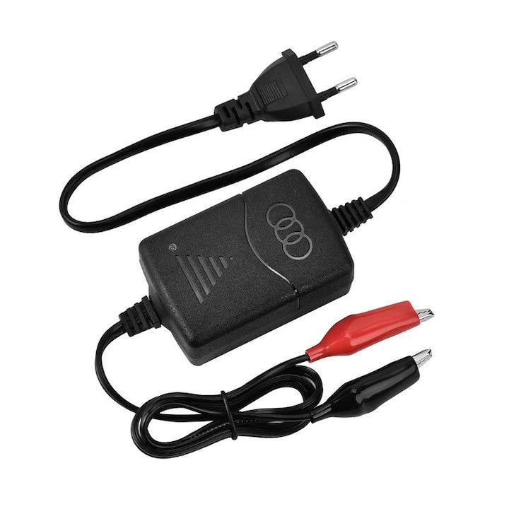 Incarcator Acumulatori Plumb  12V  pentru biciclete  trotinete  motociclete  protectie la scurtcircuit  se opreste automat cand este complet incarcat  Negru