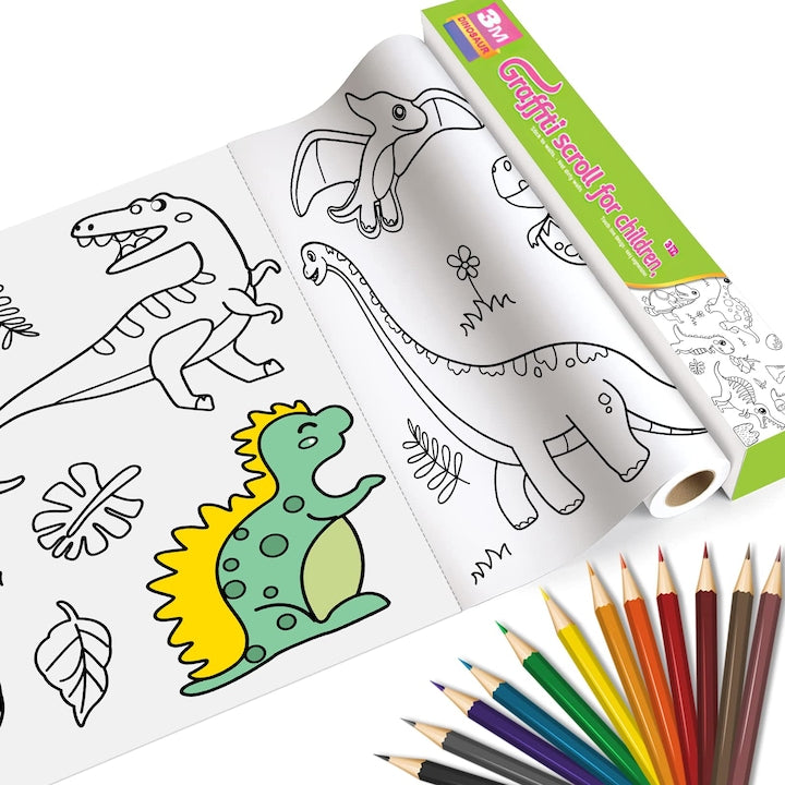 Set desen copii  WALALLA  Dinozauri  3m  Multicolor