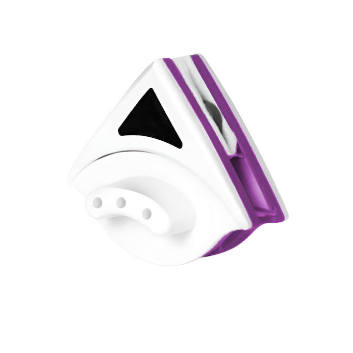 Curatator de Geamuri Cu Magnet 18-30mm Ultra-Rezistent  Perfect Pentru Curatarea Simultana a Ambelor Fete  Alb/Mov  E-manor®