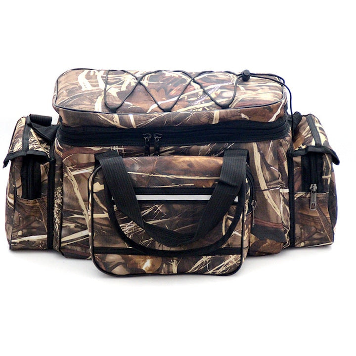 WALALLA Fishing Bag, large capacity, waterproof, two-layer, camouflage, 50x30x25cm