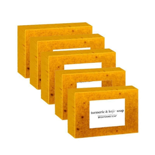 Sapunuri cu Turmeric si Acid Kojic  5 bucati  100g  pentru iluminarea pielii  fara pete  cu uleiuri esentiale