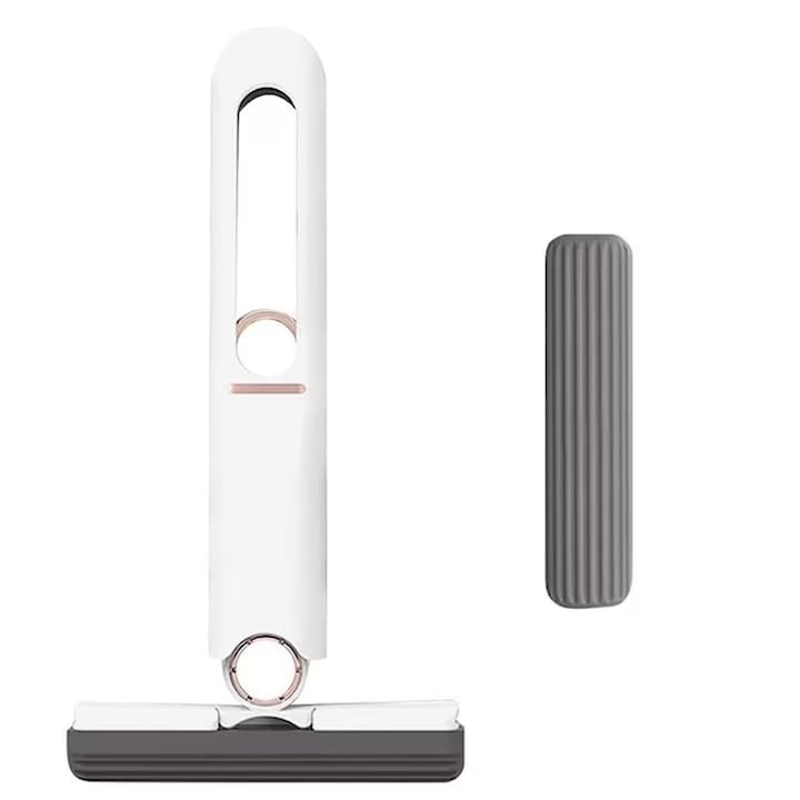 Mop portabil  Rqiurpn  design vertical  2 capete din bumbac  culoare multicolor  utilizare usoara