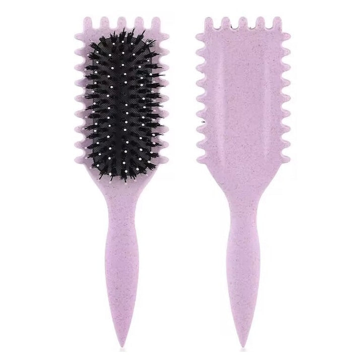 Perie de coafat pentru definirea buclelor  rezistenta la caldura  pentru toate tipurile de par  utilizare pe par umed si uscat  OUYLAF  Violet
