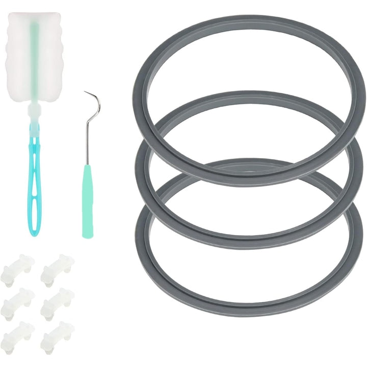 Set Piese de Schimb pentru Blender  Nybgyy  Garnituri Silicon  Gri  3.9x3.43x0.235 inch