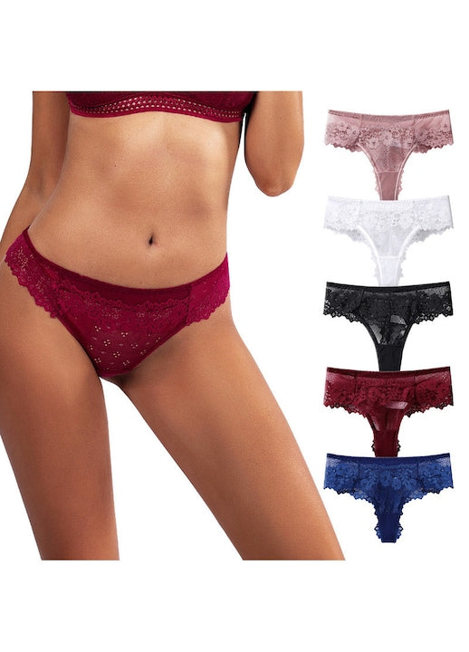 OEM - Set de 5 chiloti dama dantela  Multicolor