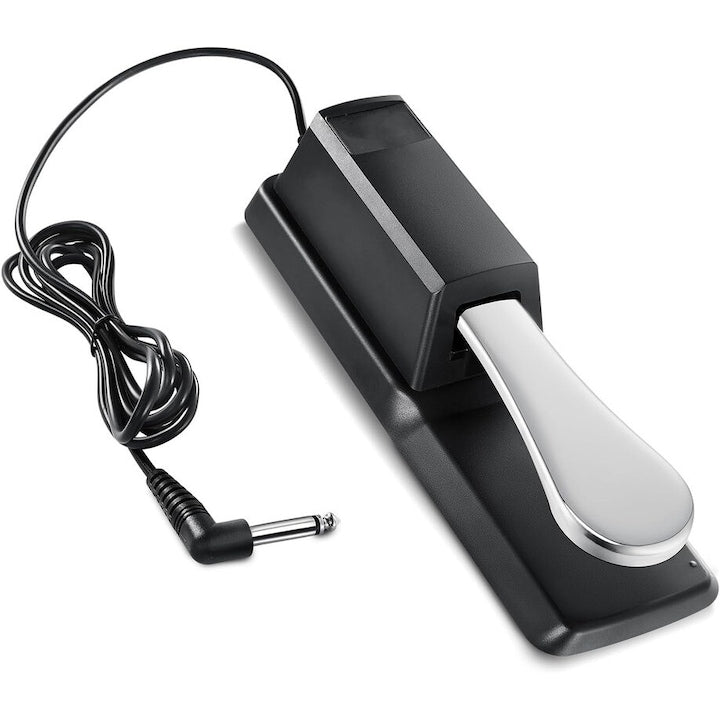 Pedal de sustinere universala Wacorresi  cu comutator de polaritate  cablu de 1.6m  design antiderapant