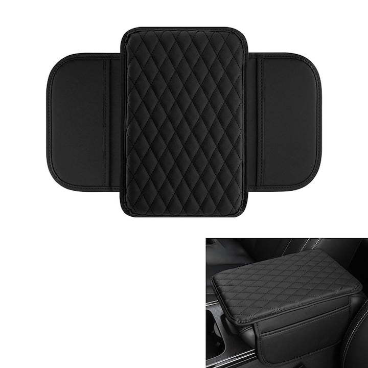 Husa Cotiera Auto Universala  cu functie de depozitare in lateral  Nu este necesara instalarea  piele de inalta calitate  30.8*20cm  YQLAFT  Negru