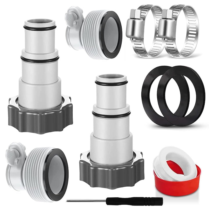 Accessories Pool Adapter 32-38mm Universal Pool Set Compatible Intex Pumps 4000 2500 2000 and 1500 gallons