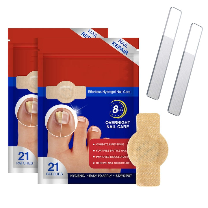 Set 42 Plasturi Antifungici  pentru Unghii Deteriorate  Anti-infectie  cu 2 pile de unghii  Tratament de Noapte  unisex  utilizare zilnica  OUYLAF