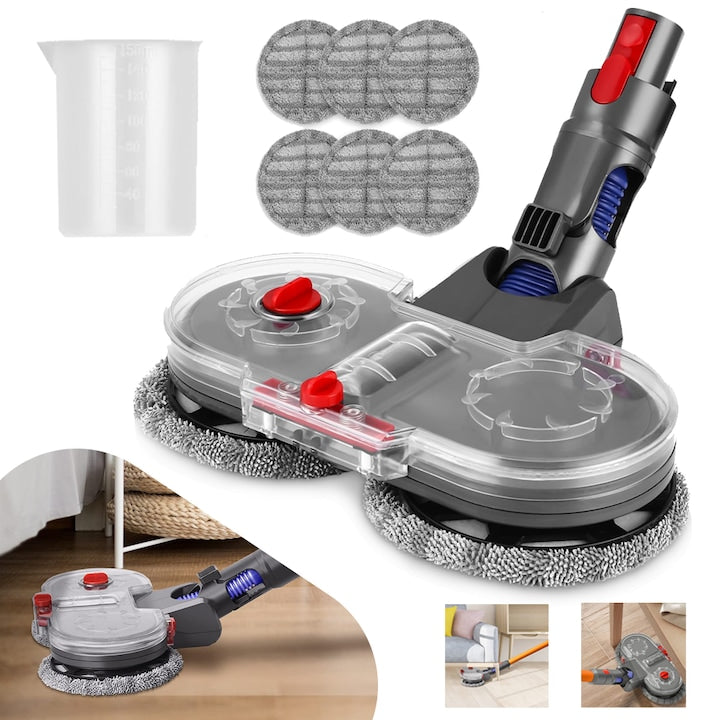 Cap de Mop Electric CHOOLY pentru Aspiratoare Dyson V7/V8/V10/V11  6 Lamele Lavabile  Rotatie 180°