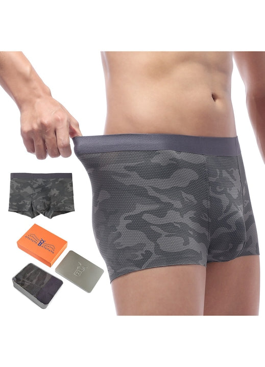 OEM - Boxeri barbati cu model camuflaj  Gri inchis