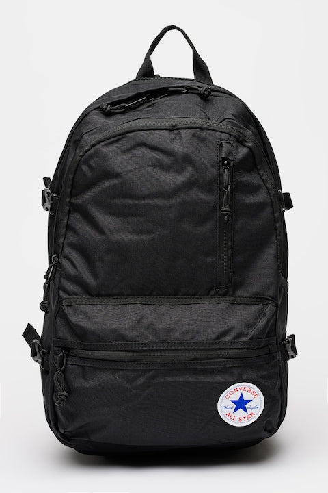 Converse Unisex Straight Edge Backpack with Multiple Pockets - Black