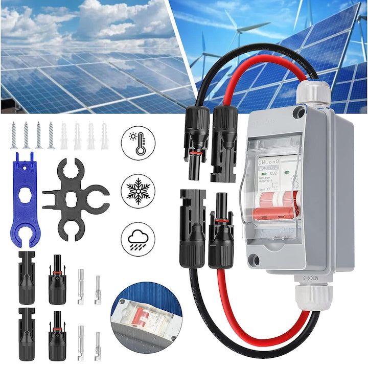 CHOOLY Solar Panel Switch 500V 32A 2-pole waterproof 5 5x12cm