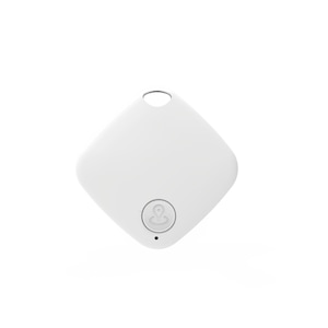 Localizator global anti-pierdere  pentru animale de companie  varstnici si copii  Compatibil Apple AirTag Find my  Alb  36x42x8mm  Romb