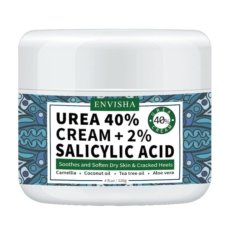 Crema Pentru Calcai Si Piele Crapata  Alhena® Envisha  Cu Uree 40% Si Acid Salicilic 2%  Exfoliere Si Reparare Intensiva A Pielii Uscate  Formula Pentru Catifelare  Hidratare Si Regenerare  Tratament Profesional Pentru Picioare  120 g