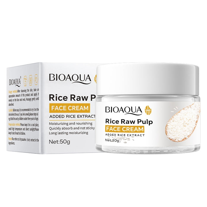 Crema de albire BIOAQUA cu extract de orez si acid hialuronic