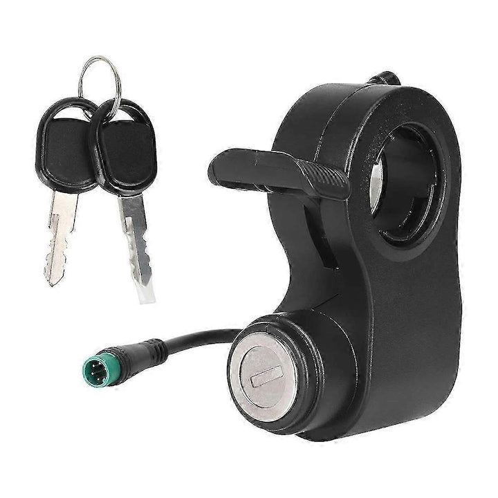 Incuiere electrica pentru trotineta Kukirin G2 Max  plastic  1x incuietoare  2x chei  negru