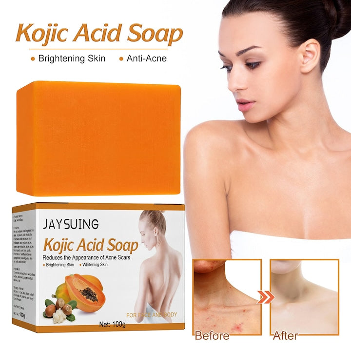 Sapun Kojic acid  JAYSUING  set 3 bucati  curatare  hidratare  albire  multicolor