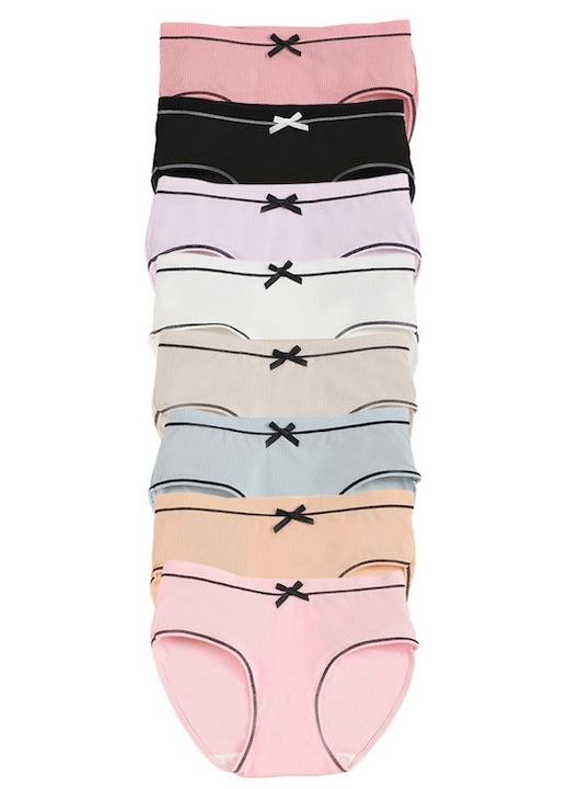 OEM - Set 8 perechi chiloti dama  Poliester/Elastan  Tesatura moale  Multicolor