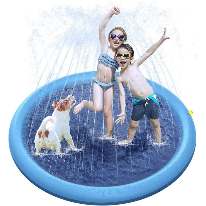 Saltea De Joaca Cu Stropire De 150 cm  Saltea Antiderapanta Cu Stropire  Piscina Gonflabila Pentru Caini  Jucarii Cu Apa Pulverizata In Aer Liber  Pentru Gradina De Vara  Copii  Activitati De Familie