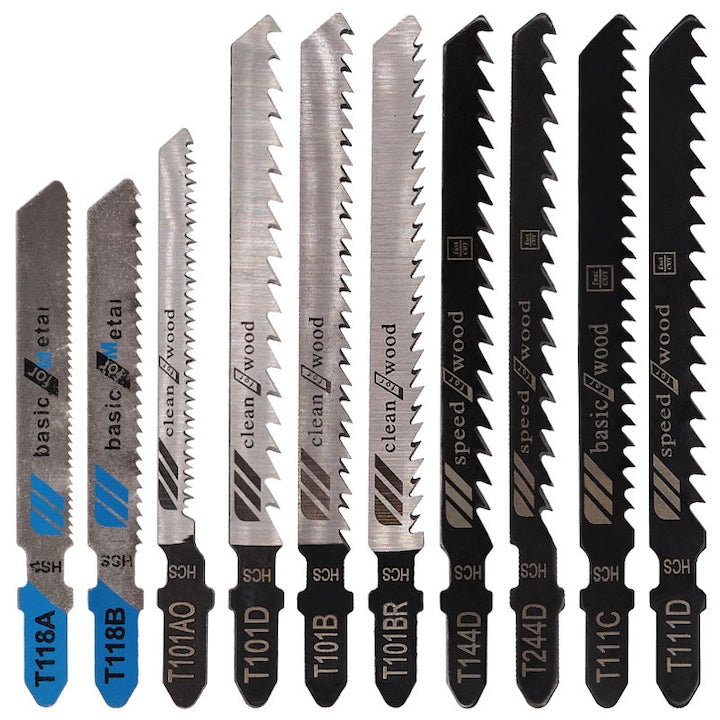 Set 10 Panze Fierastrau Sabie Metal si Lemn Lungimi Diferite  Argint