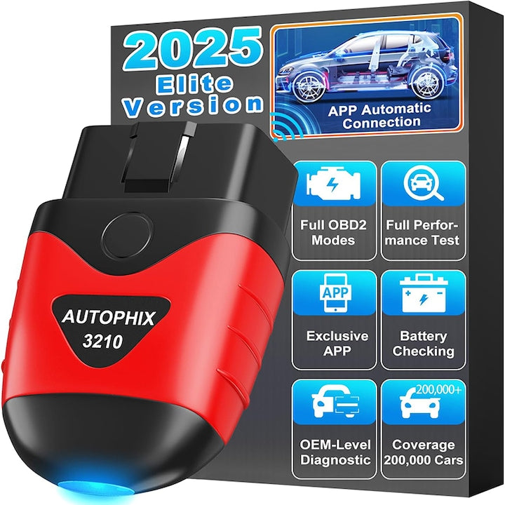 Tester auto  Diagnoza auto Profesionala conectare Bluetooth OBD2  Bluetooth  wireless  compatibila cu iOS si Android  conectare bluetooh de pe telefon si tableta  rosu/negru