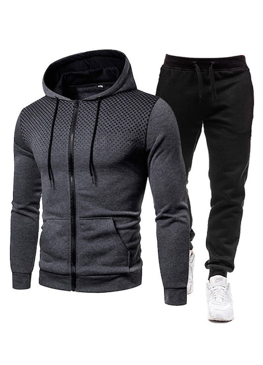 OEM - Men's Hoodie and Sweatpants Set Black/Dark Grey 12 interest-free installments