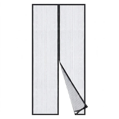 Plasa Anti Insecte pentru Usa cu Inchidere Magnetica 100 x 210 cm  Auto-Inchidere  Montaj Fara Gaurire  Negru