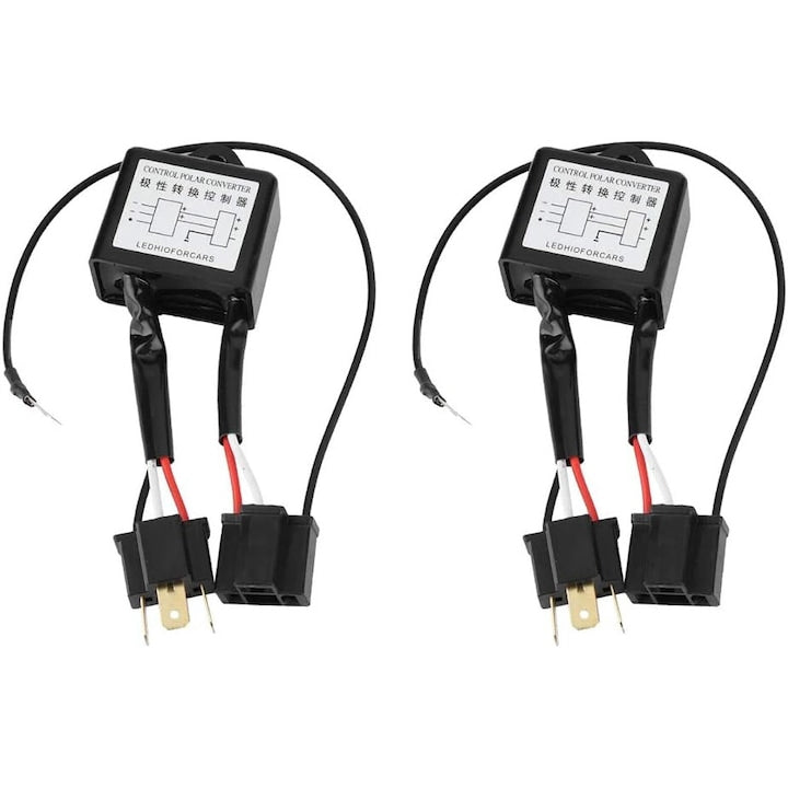 Set de 2 convertoare de polaritate H4  reversare negativ-pozitiv  aliaj  impermeabil  217g