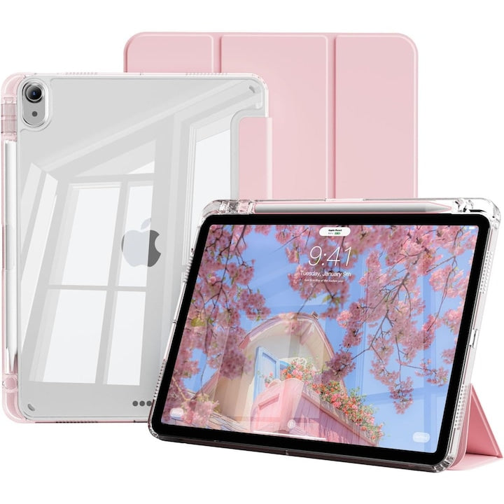 Husa tableta  Husa LESYAO pentru iPad  Compatibil cu Apple iPad Air 4/5 10.9inch  Air 11 inch M3/M2(2025/2024) Roz