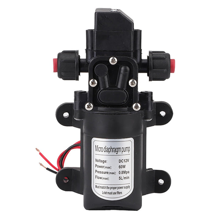 Pompa apa cu presostat  12V  5 litri/minut  116PSI  Negru