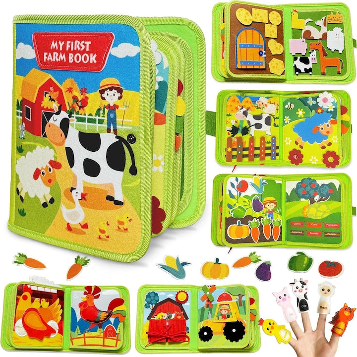 Carte Ocupata Din Fetru  Jucarii Senzoriale Montessori Pentru Copii De 1 - 3 Ani  Tabla De Carti Ocupate Pentru Copii  Activitati De Invatare Prescolare  Jucarie Senzoriala Educativa Pentru Invatare