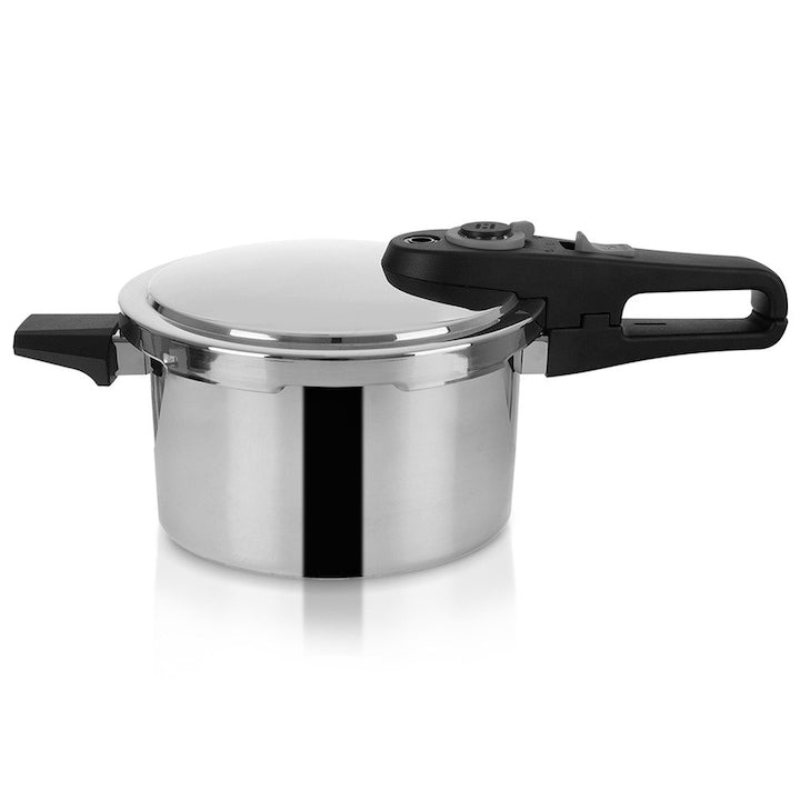 Oala Sub Presiune  Orion  Vant  Otel Inoxidabil  Capacitate 4 L  Inchidere Automata  Supapa De Siguranta  Gatire Economica  45x25x16.5 cm  Potrivit Pentru Toate Tipurile De Aragaz  Argintiu