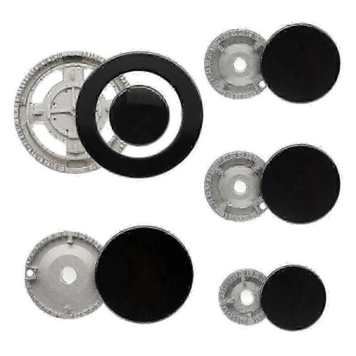 Set 5 capace arzator plita gaz compatibile  negru