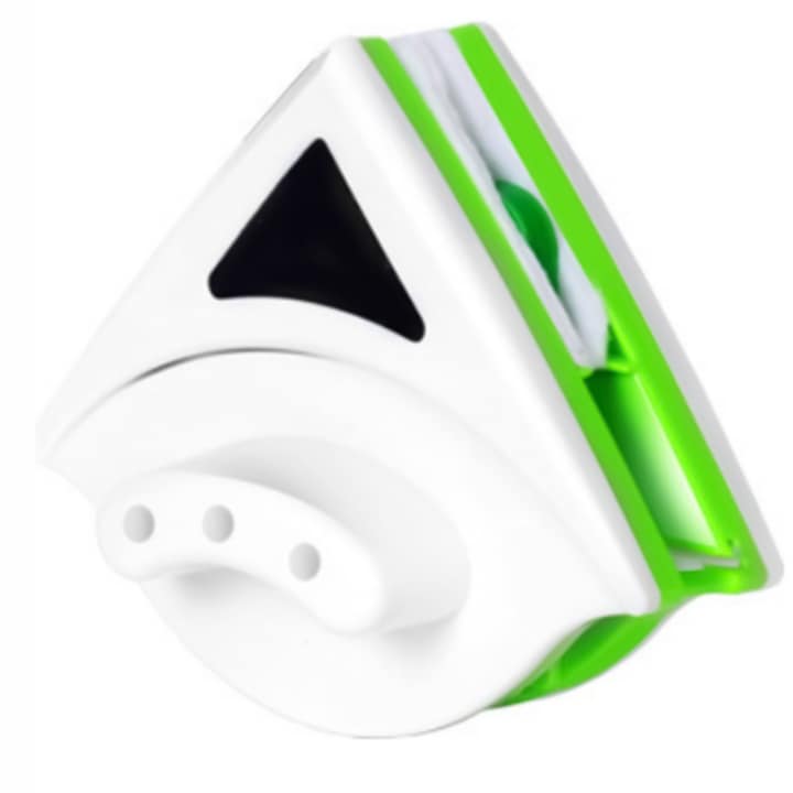 Stergator geamuri cu magnet 18-30 mm  ultra-rezistent  curata ambele fete simultan  pentru 2 foi de geam - Alb/Verde