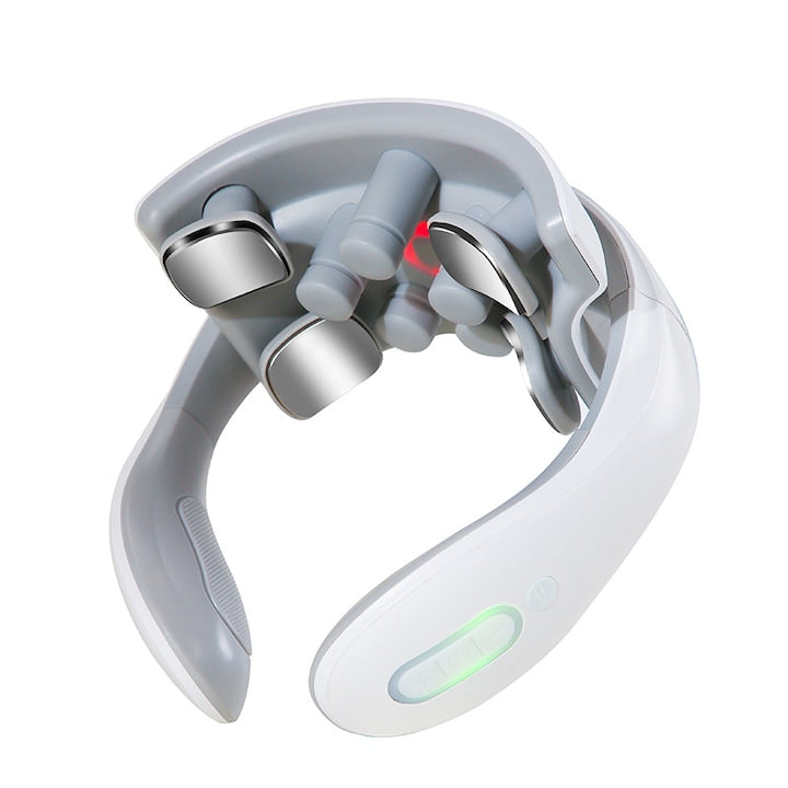 Aparat de Masaj CHOOLY pentru Gât cu 4 Capete  15 Niveluri de Intensitate  Încărcare USB  Design Ergonomic
