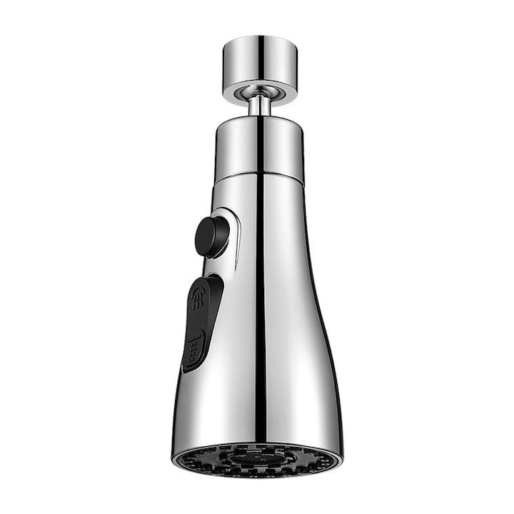 Faucet Aerator Sink Kitchen 3 Spray Modes With Pressure 360 Rotation Leak-proof Easy to disassemble for cleaning Easy installation economizer function ABS + fine copper Silver