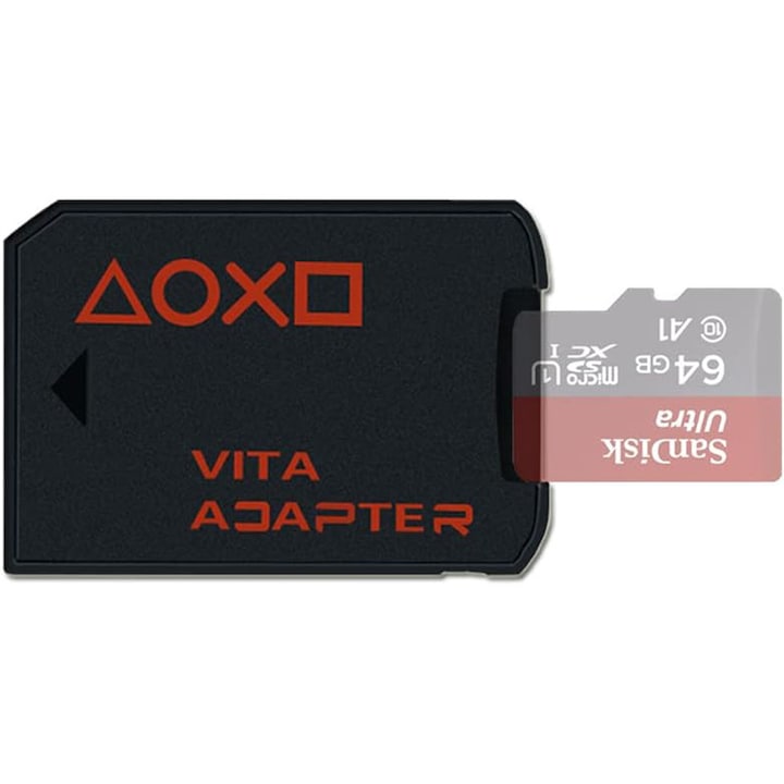 Adaptor SD2Vita V3.0  pentru Card de joc in format PSVita catre card Micro SD  compatibil cu sistemul PS Vita 1000  2000  versiunea 3.60  Negru