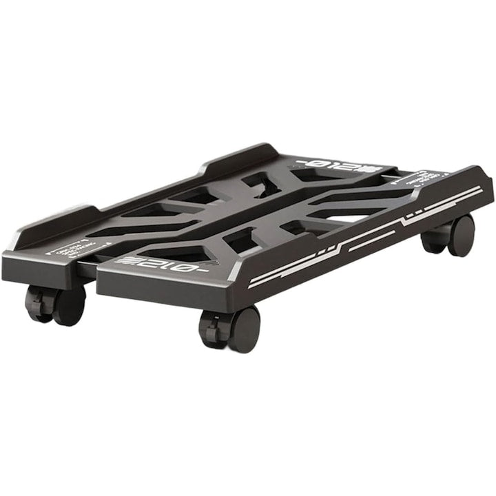 Mobile computer stand Mobile CPU stand with 4 swivel wheels with lockable wheels adjustable dimensions 22-30cm x 40cm Black