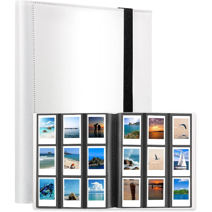 Set 432 Album foto Fujifilm Instax Mini 12  9 fotografii pe pagina  2x3 inci  buzunare transparente  Alb