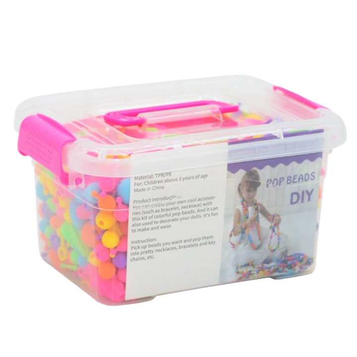 Set de creatie margele  Wepzsxo  3-8 ani  + 850 piese  Multicolor