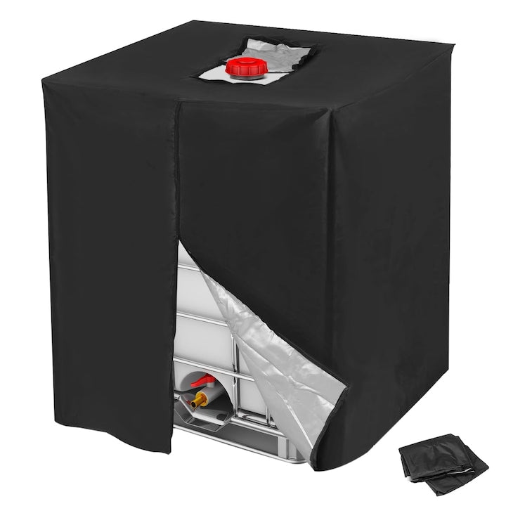 Prelata rezervor de apa  NUODWELL  Cu fermoar  Robust si sigur  Rezistent la apa si la praf  Protectie pentru toate anotimpurile  Usor de instalat si utilizat  Pentru exterior  gradina  gazon si camping  210D panza Oxford  120x110x116cm  Negru